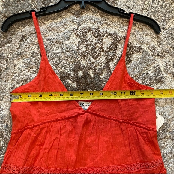 Billabong Juniors Float Away Mini Dress Baby Doll Swing Spaghetti Strap Size S - Picture 7 of 8